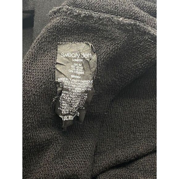 Sweaty Betty After Class Split Sweatshirt Solid Black Athleisure Size US 8-10 - Picture 8 of 10